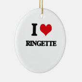 Décoration En Céramique J'aime Ringette (Droite)