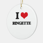 Décoration En Céramique J'aime Ringette (Gauche)