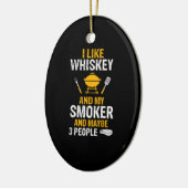 Décoration En Céramique J'Aime Whiskey My Smoke 3 personnes Funny BBBQ (Gauche)