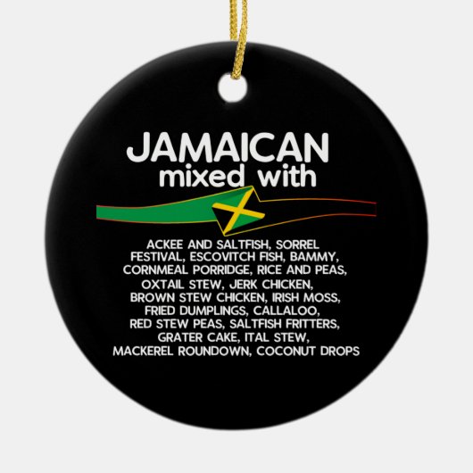 Décoration En Céramique Jamaïcain Mélangé Avec La Jamaïque Fière (Devant)