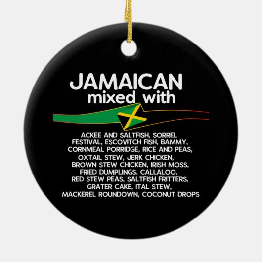 Décoration En Céramique Jamaïcain Mélangé Avec La Jamaïque Fière (Dos)