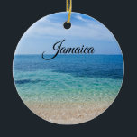 Décoration En Céramique Jamaïque Beach<br><div class="desc">Beautiful ocean tide rolling into a beach in Jamaica on the Caribbean Sea</div>