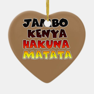 Décoration En Céramique Jambo Kenya Hakuna Matata