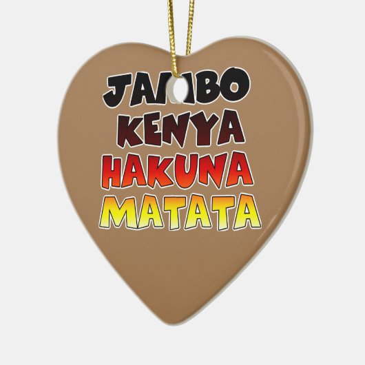 Décoration En Céramique Jambo Kenya Hakuna Matata (Gauche)