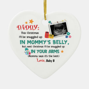 Décoration En Céramique Janestore Personnalisé Papa Joyeux bébé de Noël