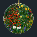 Décoration En Céramique Jardin agricole avec tournesol par Gustav Klimt<br><div class="desc">Jardin agricole avec tournesols,  célèbre peinture de Gustav Klimt</div>