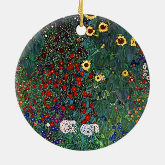 Décoration En Céramique Jardin aux fleurs Gustav Klimt (Dos)