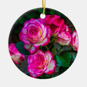 Décoration En Céramique Jardin rose rouge
