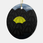 Décoration En Céramique Jaune dans une mer Noire de parapluies (Gauche)