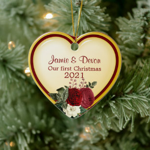 Décoration En Céramique Jaune et Coeur rouge Nouveaux mauvaises herbes Pre