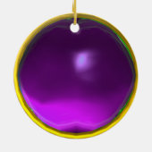 DÉCORATION EN CÉRAMIQUE JAUNE PURPLE ROUGE GEMSTONE MON (Dos)