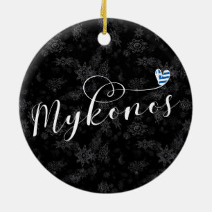 Décoration En Céramique Je Coeur Mykonos, Grèce