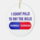 Décoration En Céramique Je compte les comprimés pour payer les factures (Gauche)