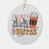 Décoration En Céramique Je crois en Père Noël et le café | Latte Noël (Gauche)