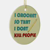 Décoration En Céramique Je fais du crochet, (Droite)