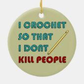 Décoration En Céramique Je fais du crochet, (Dos)