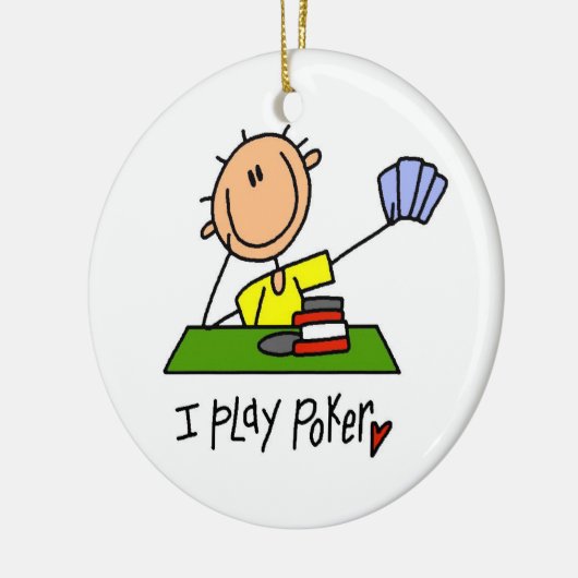 Décoration En Céramique Je joue au poker (Gauche)