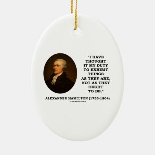 Décoration En Céramique Je l'ai pensé mon réaliste Hamilton d'objet exposé