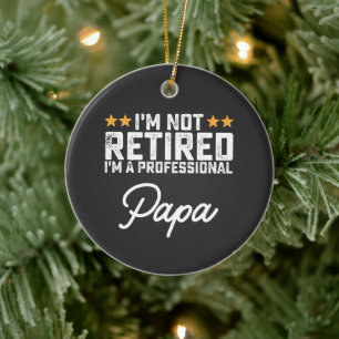 Décoration En Céramique Je ne suis pas à la retraite, je suis un papa prof