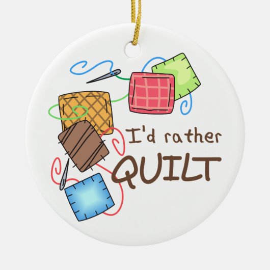 Décoration En Céramique Je préfère la courtepointe (Devant)