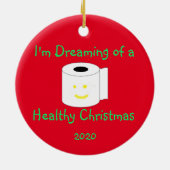 Décoration En Céramique Je rêve d'un Noël sain (Dos)