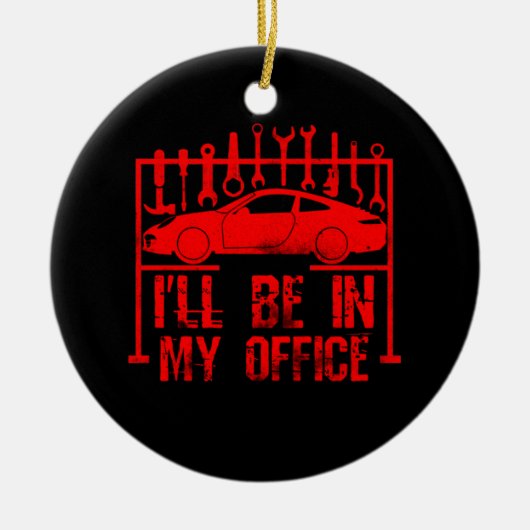 Décoration En Céramique Je serai dans mon bureau (Devant)