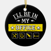 Décoration En Céramique Je serai dans mon bureau - Drôle menuiserie (Devant)