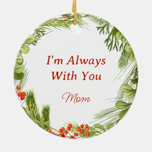 Décoration En Céramique Je serai toujours avec toi (Dos)