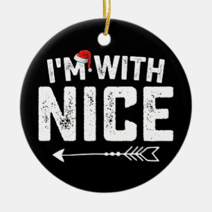 Décoration En Céramique Je suis avec la famille des couples de Noël