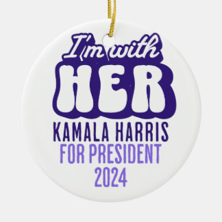 Décoration En Céramique Je suis avec son texte Kamala Harris pour le Prési