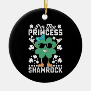 Décoration En Céramique Je suis la princesse Shamrock de la Saint-Patrick 