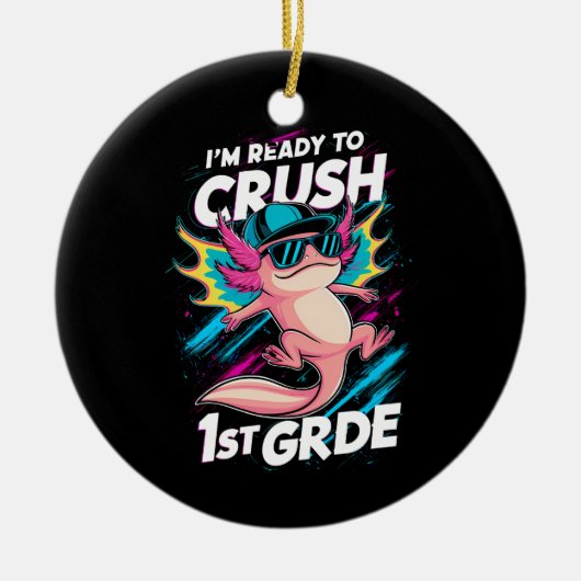 Décoration En Céramique Je suis prêt à écraser l'école secondaire Axolotl (Devant)