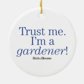 Décoration En Céramique Je suis un jardinier (Dos)