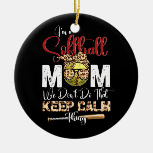 Décoration En Céramique Je suis une maman de softball On ne fait pas ça ga