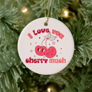 Décoration En Céramique Je T'Aime Beaucoup Cherry