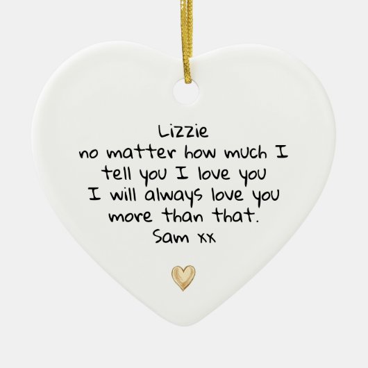 Décoration En Céramique Je t'aime coeur (Devant)