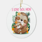 Décoration En Céramique Je t'aime Maman mignonne Maman et Baby Sloth (Gauche)