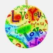 Décoration En Céramique JE T'AIME Peindre (Devant)