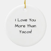 Décoration En Céramique Je t'aime plus que Tacos Noël (Dos)