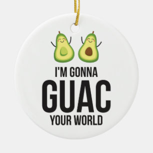 Décoration En Céramique Je vais Guac votre monde drôle Guacamole Avocado