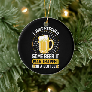Décoration En Céramique Je viens de sauver de la bière Elle était piégée