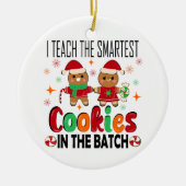 Décoration En Céramique J'enseigne les cookies les plus intelligents.Noël (Devant)