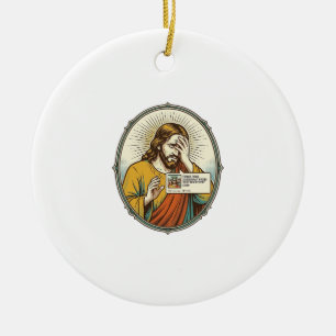 Décoration En Céramique Jésus a ajouté à l'histoire au lieu d'un message d