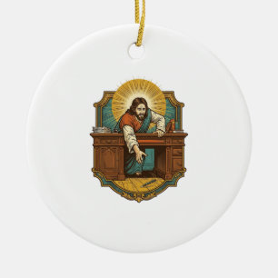 Décoration En Céramique Jésus a laissé tomber son stylo derrière un lourd