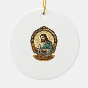 Décoration En Céramique Jésus Balle De Yoga Complètement Dégonflée Humour
