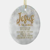 Décoration En Céramique Jésus, Bible Verse Joyeux Noël (Droite)