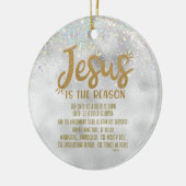 Décoration En Céramique Jésus, Bible Verse Joyeux Noël (Gauche)