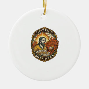 Décoration En Céramique Jésus Brûlant Bouche Super Épicé Dip de Fête Humou