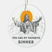 Décoration En Céramique Jésus-Christ Funny "Vous êtes Mon Souffleur Préfér (Gauche)