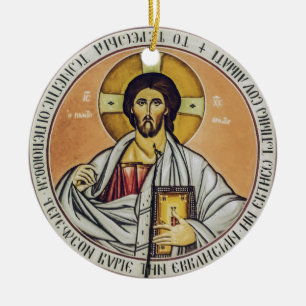 Décoration En Céramique Jésus-Christ Pantocrator Art iconographique byzant